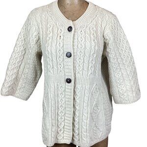 Kilronan Knitwear Merino Wool Button Cardigan Women's XL #241A